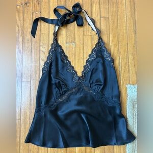 Reformation Black Silk top